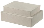Bézs fedeles műbőr tárolódoboz szett 2 db-os 40x30x11 cm Sahla – Blomus