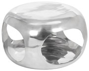 ezüstszínű alumínium dohányzóasztal 50 x 50 x 30 cm