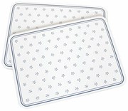 Virágok parafa alátét fehér, 29 x 21 cm, 2 db-osszett