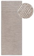 Bézs kézi szövésű gyapjúkeverék futószőnyeg 80x200 cm Pradesh Linen White – Elle Decoration