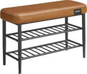 EKHO Cipőpad, Bejárati cipőtartó 30x80x50 cm, karamellbarna