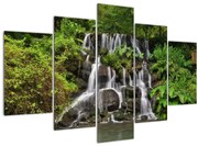 Egy kép a vízesésekről egy trópusi erdőben (150x105 cm)
