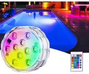 LED RGB medence lámpa, vízálló, távirányítóval, 16 szín