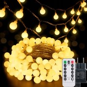 Karácsonyfa Lámpa Golyók 100LED Golyók Meleg Fény 15m Állandó Világítás
