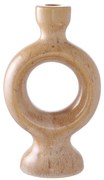 Gyertyatartó, kerámia, barna 13,5x8,8x23,4 cm