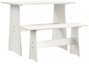 REINE fehér tömör fenyőfa étkezőasztal paddal