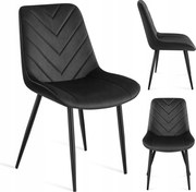 Velúr Étkezőszék Nappaliba Elegáns Mark Adler Prince 3.0 fekete