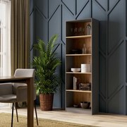 Riano MIX R60 polcos szekrény, 60x182x30 cm, antracit-tölgy