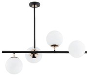 Csillár rúdon  LURO 4xE14/10W/230V fekete