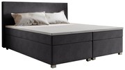 Franciaágy  Boxspring 160 cm Simon (sötétszürke) (matraccal, tárolóhely nélkül). Akció -16%. 1047335