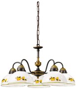 Kolarz 731.85.126 - Csillár láncon NONNA 5xE27/75W/230V citromok