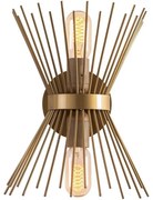 Fali lámpa KIRPI 2xE27/40W/230V arany színben