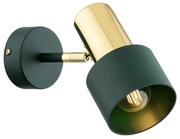 Argon 8111 - Fali spotlámpa DORIA 1xE27/15W/230V zöld/sárgaréz