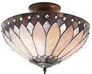 Endon 63978 - Felületre szerelhető Tiffany BROOKLYN csillár 3xE27/60W/230V, átmérő 40 cm