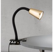 Orion - Hajlítható, csíptethető asztali lámpa DOTTY 1xGU10/10W/230V sárgaréz/fekete