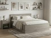 SOFIA ágy 120 x 200 cm, trüffel tölgy Ágyrács: Léces ágyrács, Matrac: Deluxe 10 cm matrac