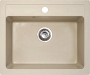 Quadro 60 Metalac 175432 Gránit Mosogatótálca - Extra mély, Egymedencés, Négyzet, Pezsgő