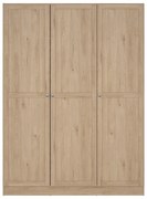 Natúr színű ruhásszekrény tölgyfa dekorral 147x200 cm Billund – Tvilum