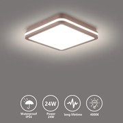 Brilagi -LED Kültéri mennyezeti lámpatest BENE LED/24W/230V 26x26 cm barna IP54