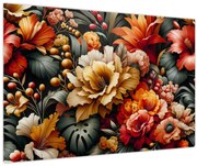 Kép - Narancs-vörös virágok (90x60 cm)