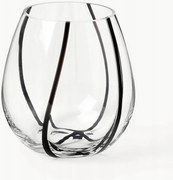 Westwing Kira üveg váza 17 x 18 cm átlátszó fekete dekoráció