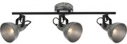 Briloner 2049-034 - Spotlámpa RETRO 3xE14/40W/230V szürke