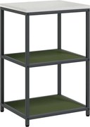 vidaXL Konyhai Tárolás polcokkal Olajzöld 60 x 50 x 92 cm Acél