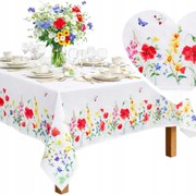 Abrosz Fehér Asztalra Piros Pipacsokkal foltálló matt 140x200 tavaszi