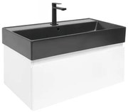 SAT B-WAY Fürdőszobaszekrény mosdóval 79x30x45 cm fehér fényes BWAY80WU2BB