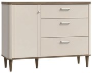 Fiókos komód VIRO barna/bézs