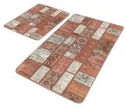 Barna bársony fürdőszobai kilépő szett 2 db-os 60x100 cm – Mila Home