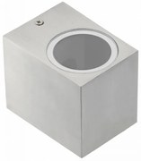 Lámpa Fali lámpa TIAGO négyzet, 1 irányú, GU10, MAX.35W, IP54 AC220-240V, 50/60Hz, inox