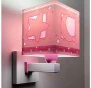 Dalber 63239S - Gyerek fali lámpa MOONLIGHT 1xE27/15W/230V rózsaszín