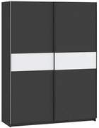 Berno 150 cm. Gardróbszekrény Antracit/Fehér Színben