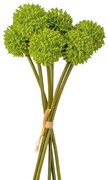 6 szálas dekor növény köteg, 27cm magas - Zöld
