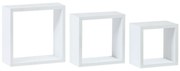 P-012 falipolc készlet, matt fehér, 3 db