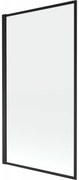 Mexen Alex 1-szárnyas fürdőszobai paraván 70 x 140 cm, fekete keret fix - 893-070-000-70-70