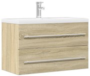 antik fa színű szerelt fa mosdószekrény 80 x 38,5 x 48 cm