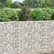 vidaXL trapéz alakú horganyzott acél gabion magaságyás 80x20x100 cm