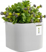 Virágcserép kerámia fedél Fehér Mat 14,5 cm H13,5 cm Mat Modern Stílus