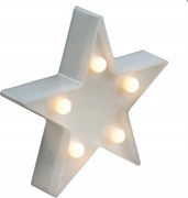 csillag 5 led fém világító 12cm