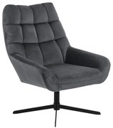 Szürke forgó bársony fotel Paris – Actona