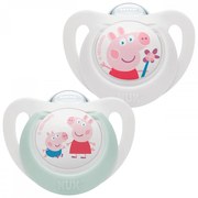 Baba cumi NUK Star Peppa Pig 0-6m  2 db, vel. 0-6 h