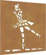 vidaXL balett-táncos mintás corten acél kerti faldísz 105 x 55 cm