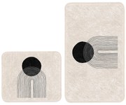 Bézs fürdőszobai kilépő szett 2 db-os 60x100 cm – Mila Home