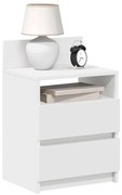 fehér éjjeliszekrény 2 fiókkal 40x33x60 cm