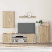 4 részes TV szekrény szett 4 pcs sonoma tölgy Faanyag