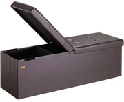 Deuba Tárolópad felnyitható fedéllel 115x38x38 cm - barna