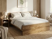 Ágy ELISA 160 x 200 cm, artisan tölgy Ágyrács: Lamellás ágyrács, Matrac: Matrac nélkül