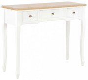 fehér 3-fiókos fésülködőasztal